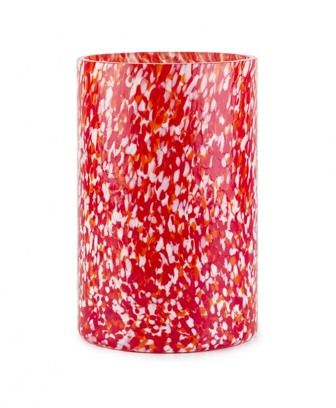 IVORY & RED TALL VASE