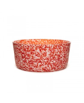 RED & IVORY LARGE BOWL