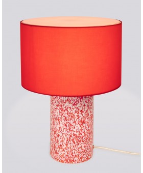 RED & IVORY LAMP