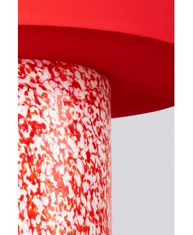 RED & IVORY LAMP