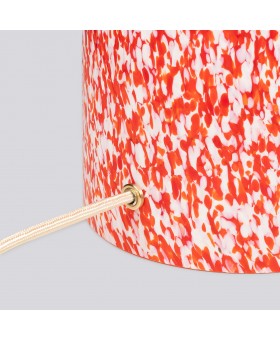 RED & IVORY LAMP / LINEN