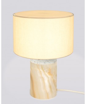 MARBLE & ONYX LAMP / LINEN