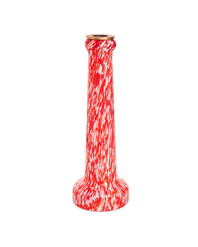 RED & IVORY CANDLESTICK